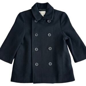 STRASBURG Toddler Girl Black Wool Peacoat Size 2Y